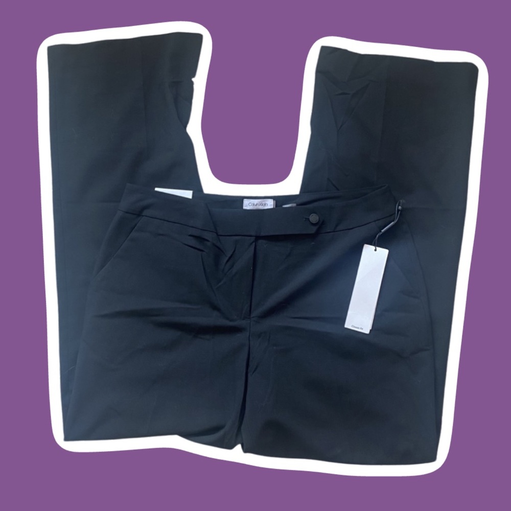 NWT Calvin Klein Classic Fit Black Trouser Pant